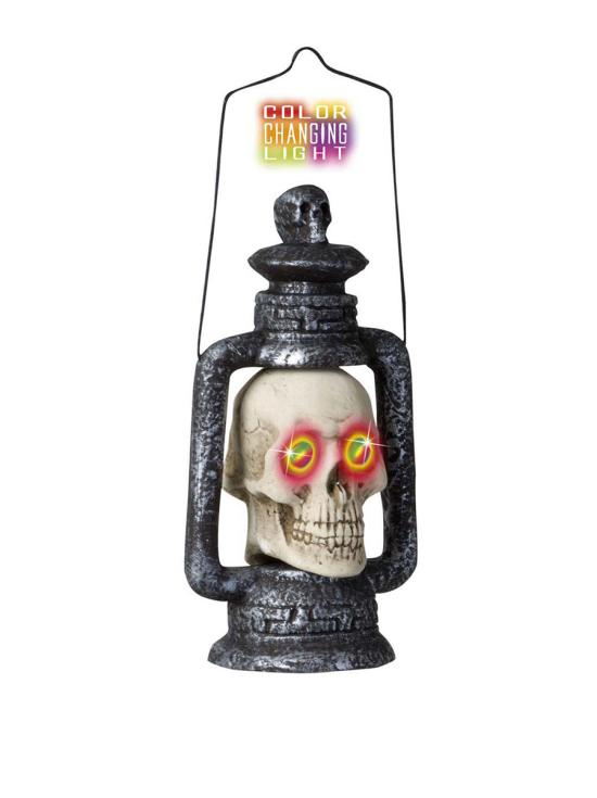 Farol de calavera con ojos de color cambiante