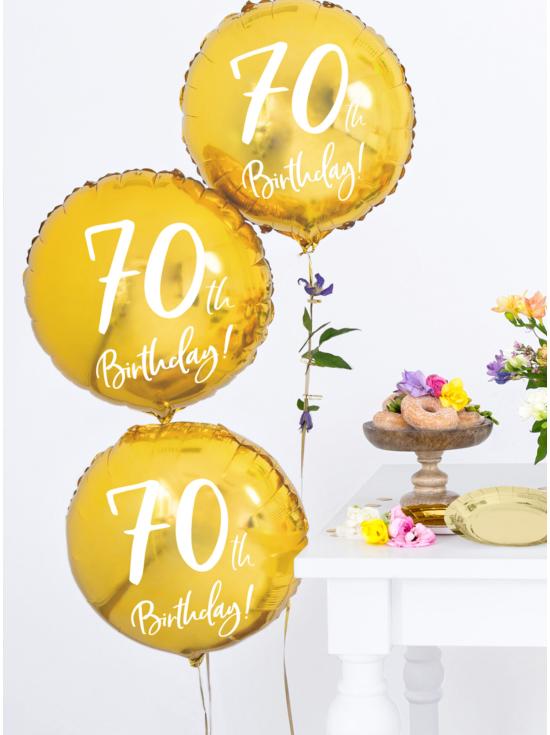 Globo 80 th Birthday dorado (45 cm)