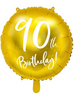 Globo 90 th Birthday dorado (45 cm)