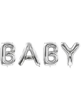 Globo Baby plateado de foil (86 cm) - Baby Shower Collection