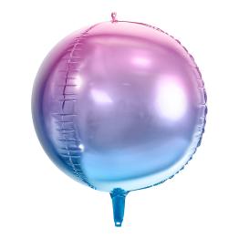 Globo con forma de bola azul y violeta iridiscente - Iridescent Mermaid