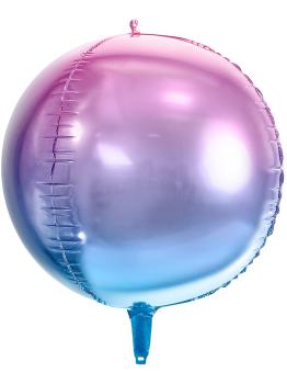 Globo con forma de bola azul y violeta iridiscente - Iridescent Mermaid