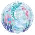 Globo de foil Happy Birthday cola de sirena - Sirena bajo del mar