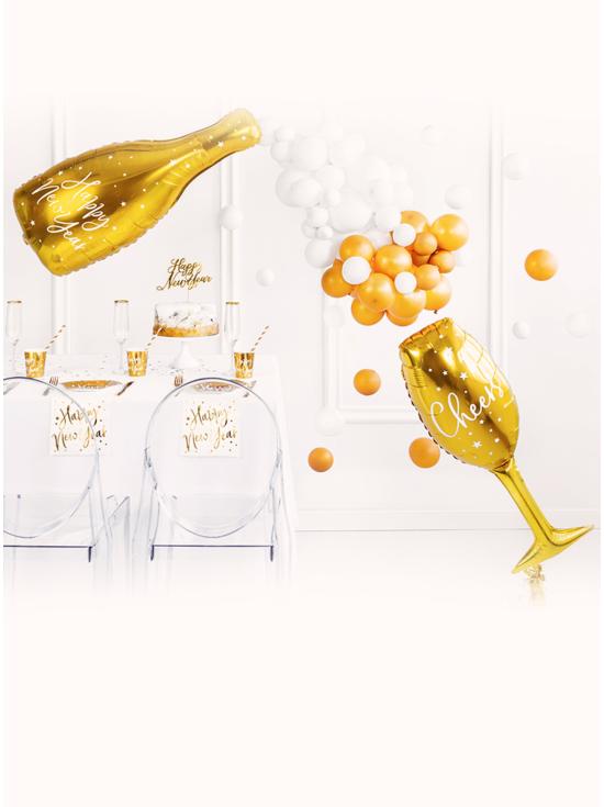 Globo de foil botella "Happy New Year" (32x82 cm)