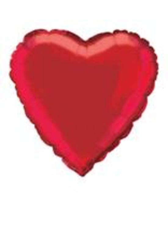 Globo de foil con forma de corazón rojo