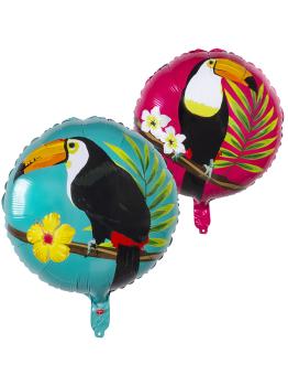Globo de foil con tucán dos colores (45 cm) - Toucan Party