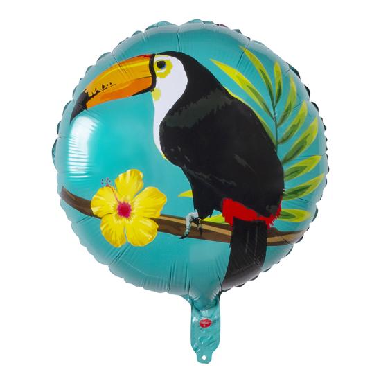 Globo de foil con tucán dos colores (45 cm) - Toucan Party