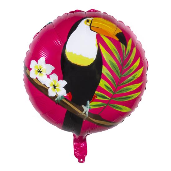 Globo de foil con tucán dos colores (45 cm) - Toucan Party