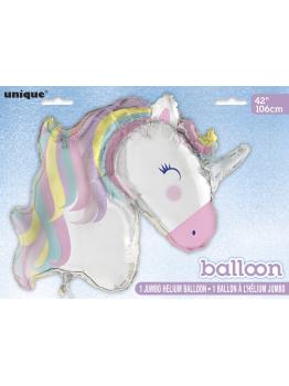 Globo de foil de unicornio (106cm) - Happy Unicorn