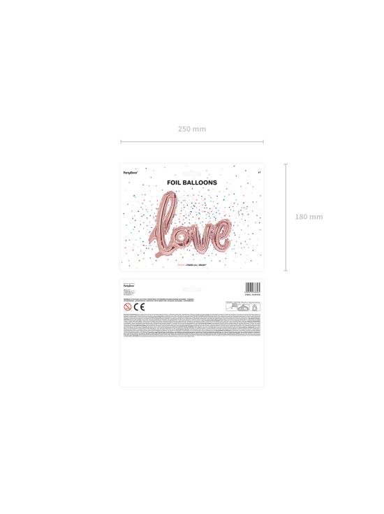 Globo foil " LOVE" oro rosa