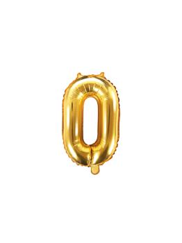 Globo foil "0" dorado (35 cm)