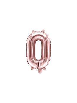 Globo foil "0" oro rosa (35 cm)