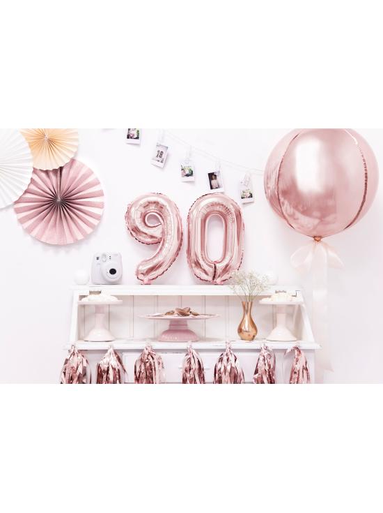 Globo foil "0" oro rosa (35 cm)