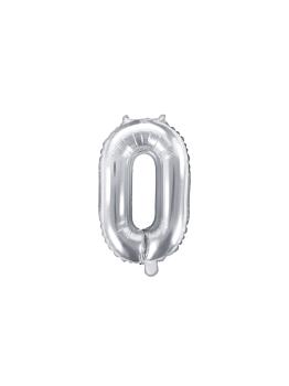 Globo foil "0" plateado