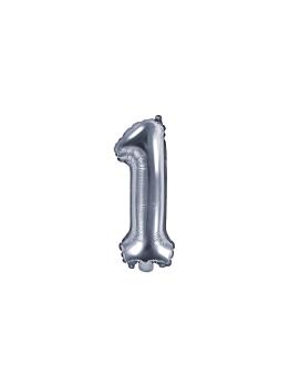 Globo foil "1" plateado