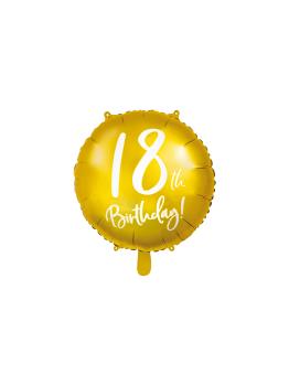 Globo foil "18" dorado