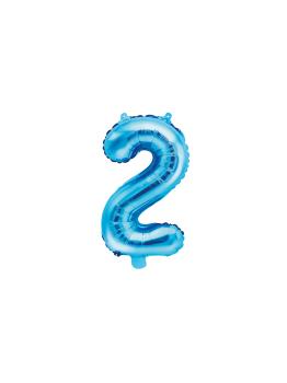 Globo foil "2" azul