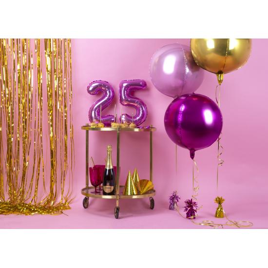 Globo foil "2" rosa oscuro