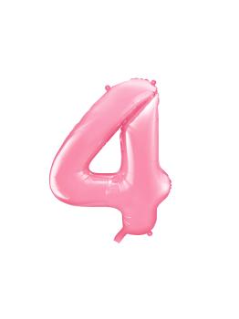 Globo foil "4" en rosa 86 cm