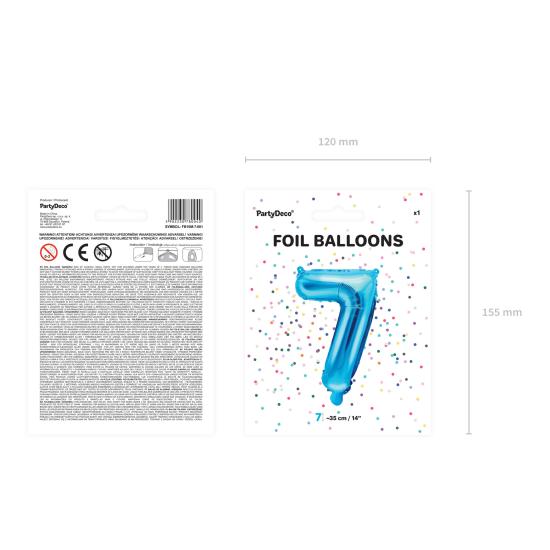Globo foil "7" azul