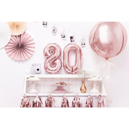 Globo foil "8" oro rosa (35 cm)