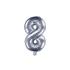 Globo foil "8" plateado