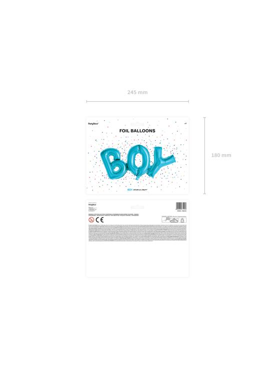 Globo foil "BOY" azul