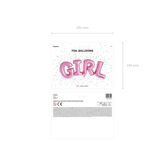 Globo foil "GIRL" rosa