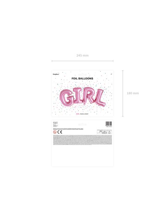 Globo foil "GIRL" rosa