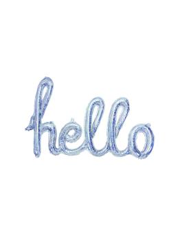 Globo foil "Hello" plateado
