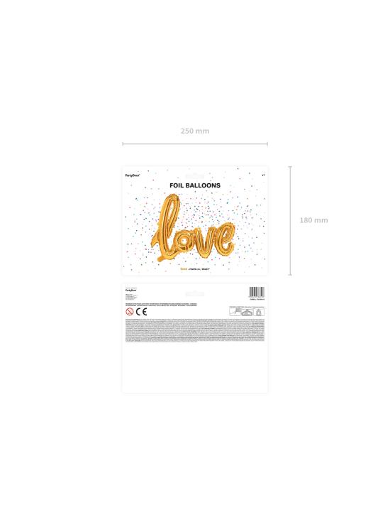 Globo foil "Love" dorado