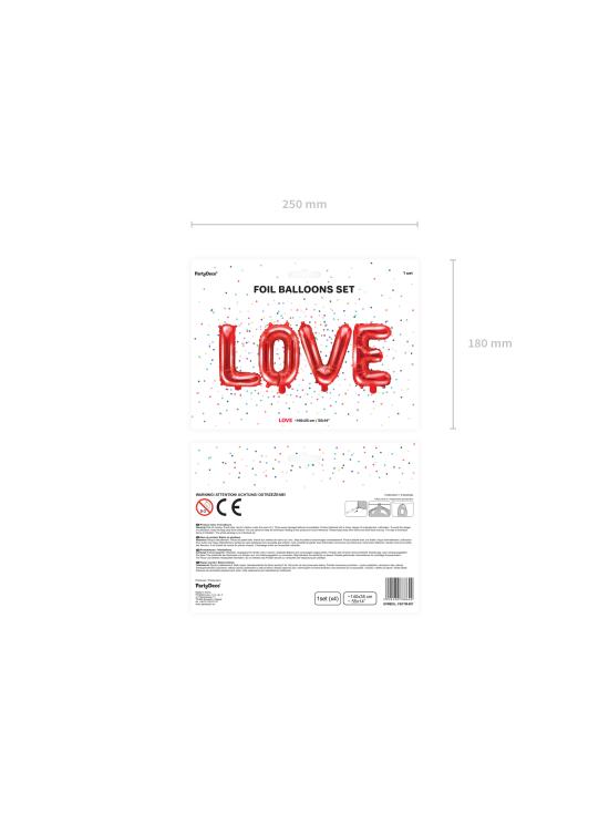 Globo foil "Love" rojo
