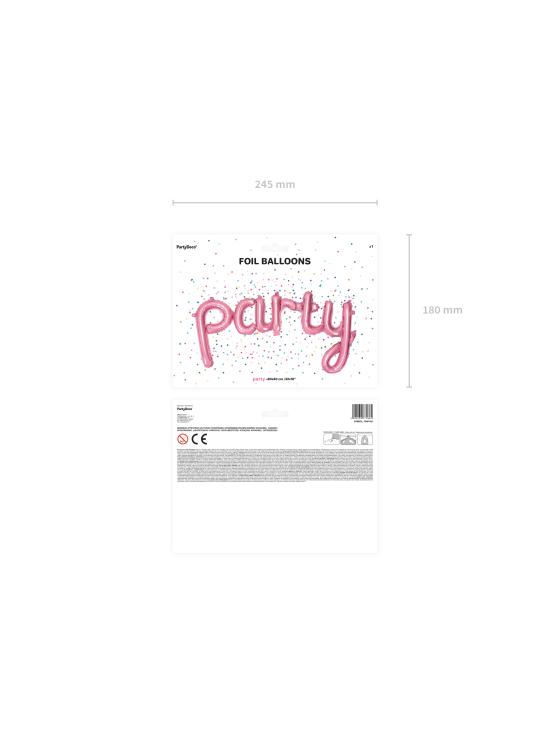 Globo foil "Party" rosa