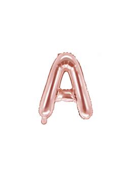 Globo foil letra A oro rosa (35 cm)