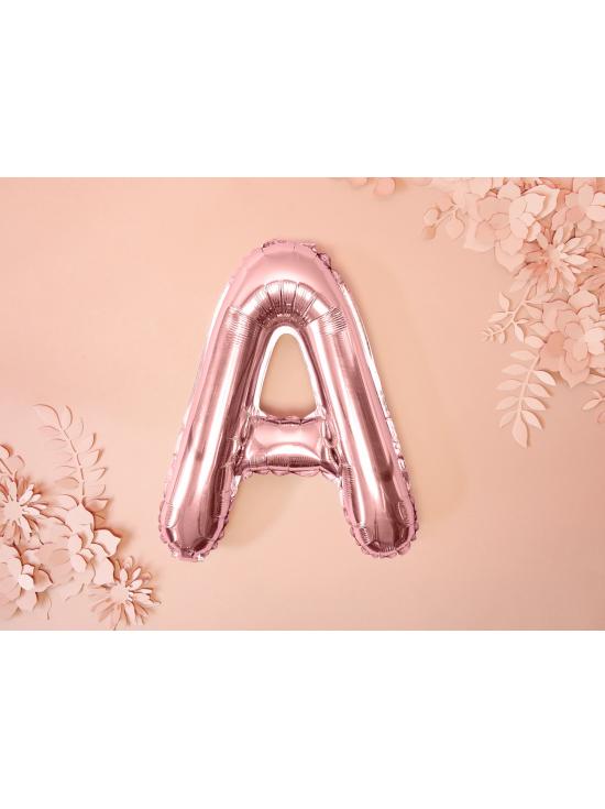 Globo foil letra A oro rosa (35 cm)