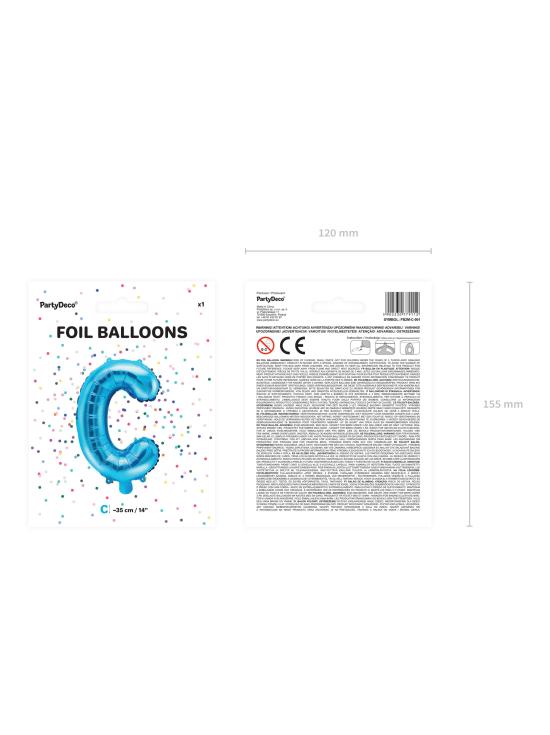 Globo foil letra C azul