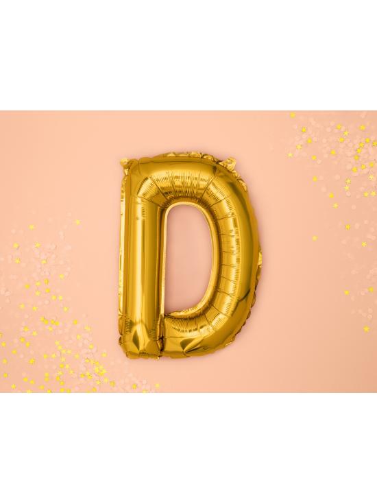 Globo foil letra D dorado