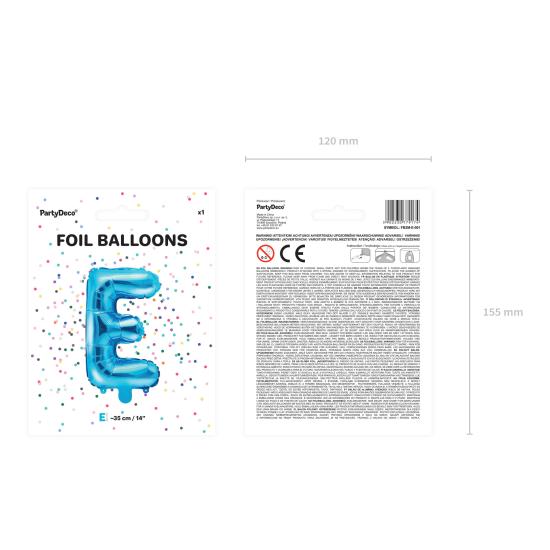 Globo foil letra E azul