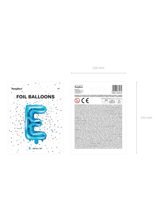 Globo foil letra E azul