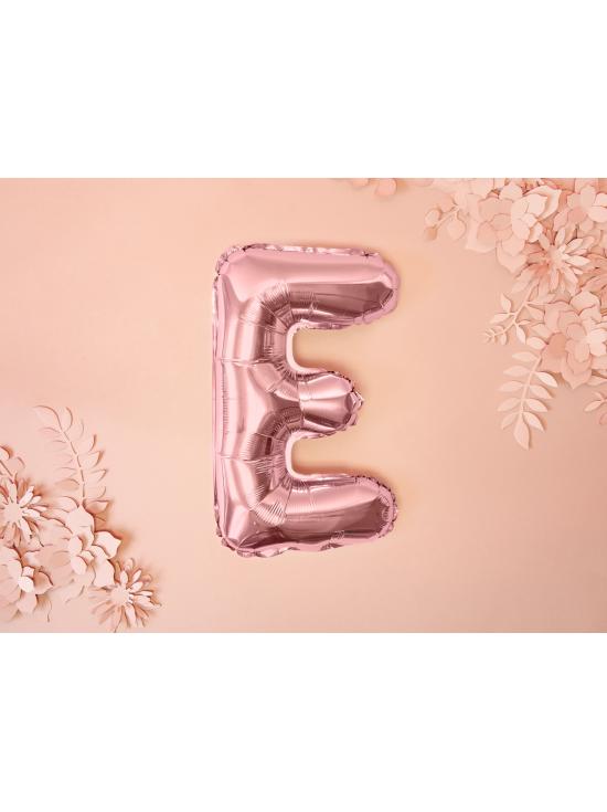 Globo foil letra E oro rosa (35 cm)