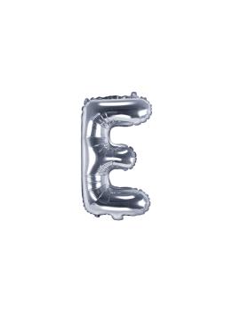 Globo foil letra E plateado (35 cm)