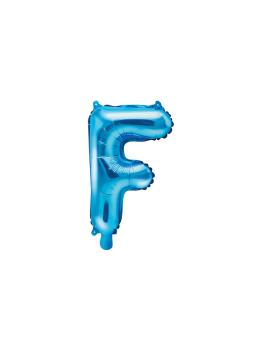 Globo foil letra F azul (35 cm)