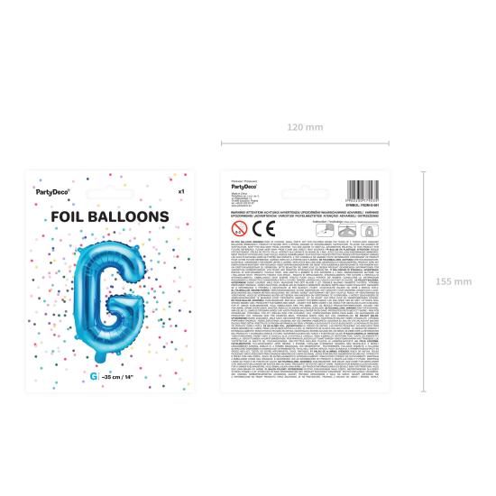Globo foil letra G azul