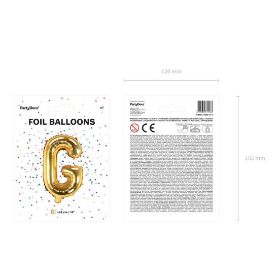 Globo foil letra G dorado