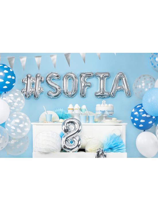 Globo foil letra I plateado