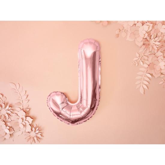 Globo foil letra J oro rosa