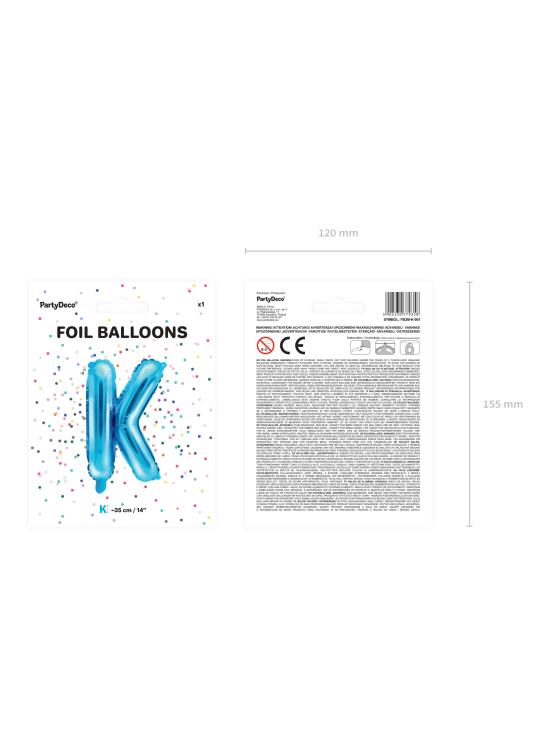 Globo foil letra K azul
