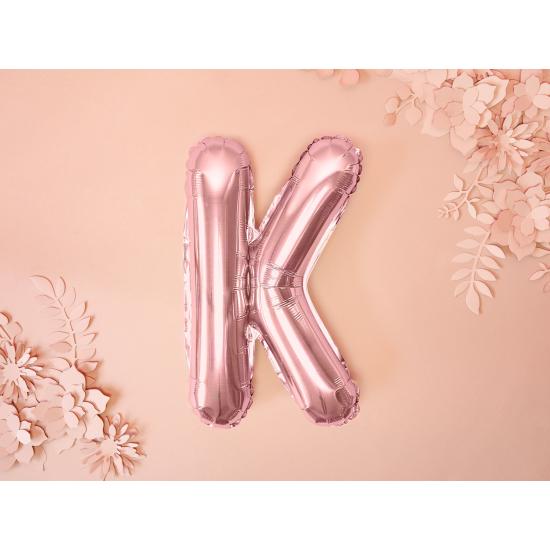 Globo foil letra K oro rosa