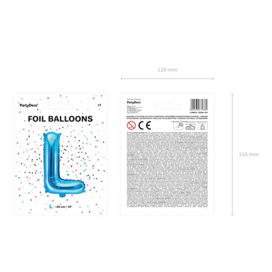 Globo foil letra L azul