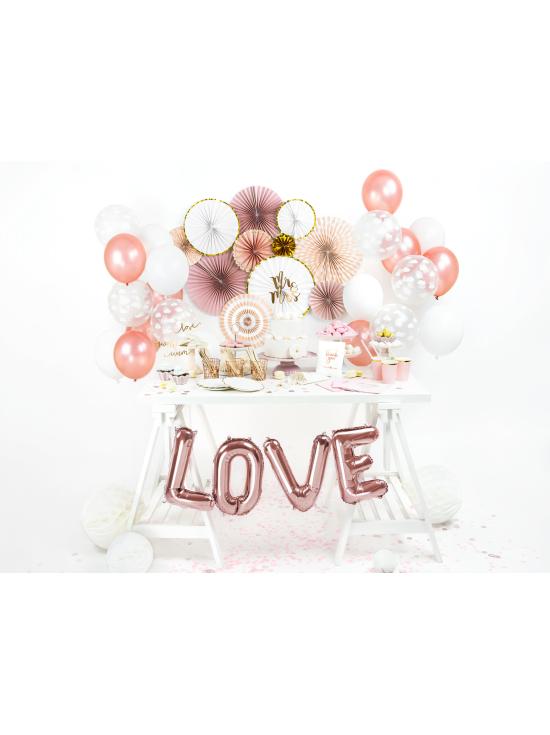 Globo foil letra L oro rosa